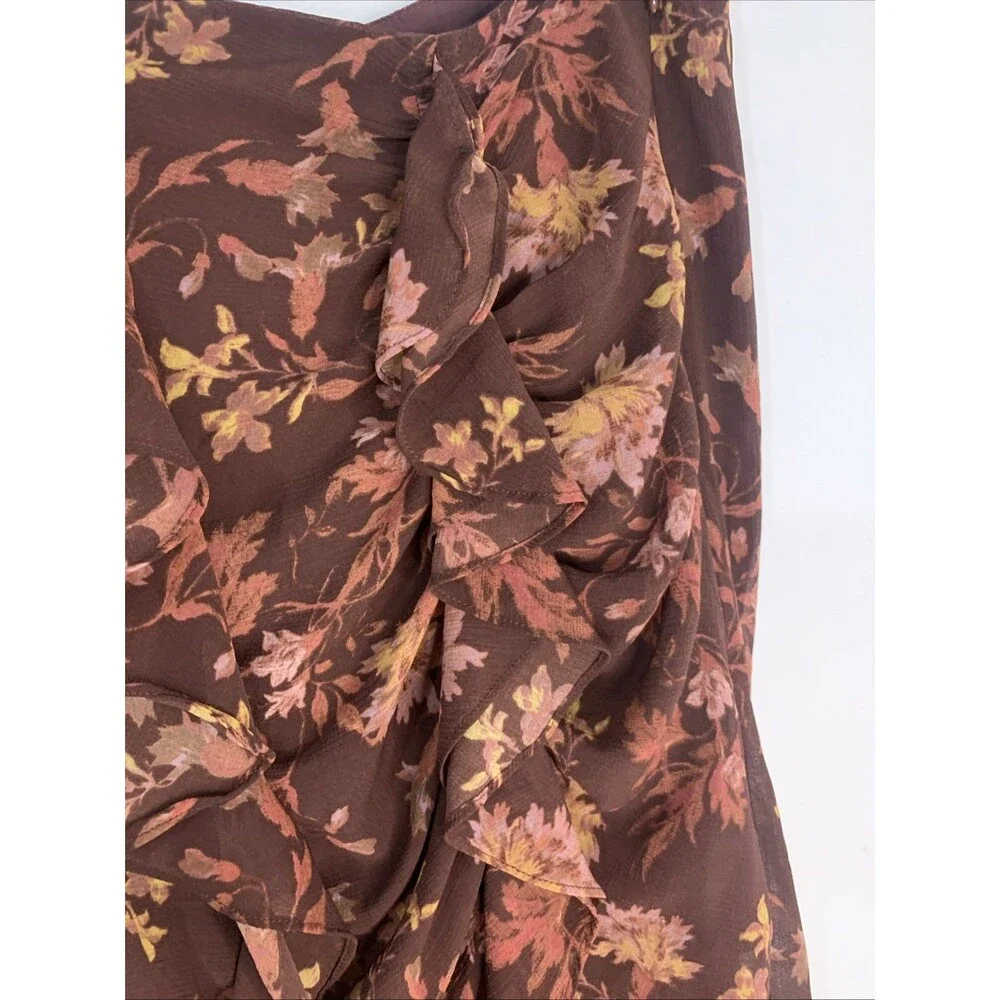Free People Flounce Around Floral High Low Maxi Festival Whimsygoth NWOT‎